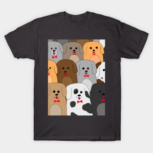 Group of  Dogs in Bow Ties T-Shirt